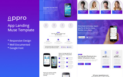 Appro-App Landing Muse Template