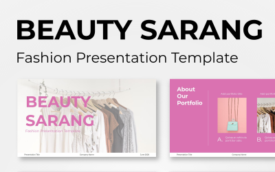 Beauty Sarang - Fashion PowerPoint шаблон