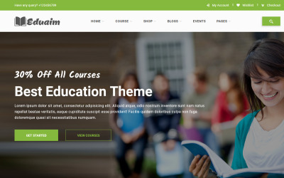 Bootstrap szablon strony www Eduaim - Education #100528