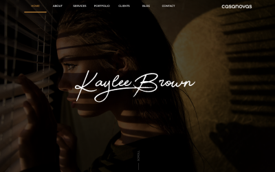 Kaylee - Modelo de site de portfólio pessoal