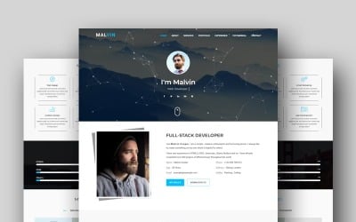 Malvin - Modello di pagina di destinazione HTML per portfolio personale