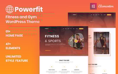 Reszponzív Powerfit - Fitness and Gym WordPress Theme WordPress sablon 100525