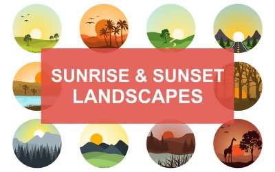10 Sunrise &amp; Sunset Landscapes Background