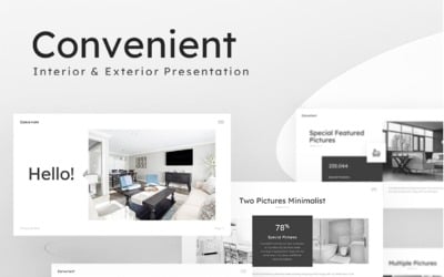 Bekväm interiör Exteriör Presentation PowerPoint mall