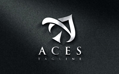 Creative Letter A Aces Logo Template