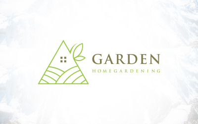 Dům Domů Zahradnictví - Krajinářství Logo Design