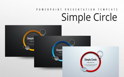 简单的圆圈PowerPoint模板
