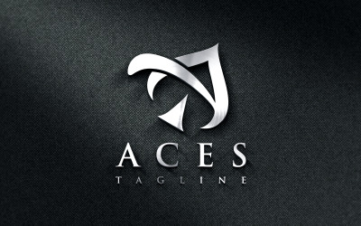 Lettera creativa A Aces Logo Design