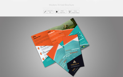 Brochure ripiegabile - Modello di identità aziendale