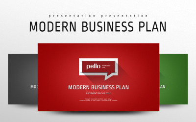 Modelo de plano de negócios moderno em PowerPoint