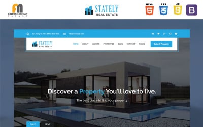 Plantilla de sitio web HTML5 de propiedades inmobiliarias señoriales