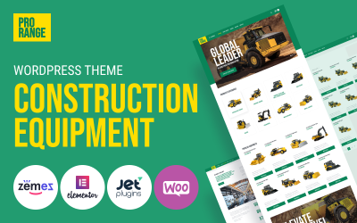 "ProRange - Construction Equipment" - адаптивний WordPress шаблон №100632
