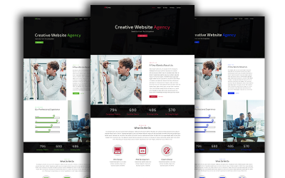 "CRComp-Creative Agency" - PSD шаблон №100701