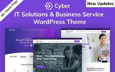 Cyber - IT Solutions & IT Startup Tema WordPress №100700