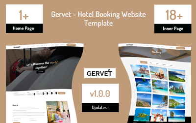 Gervet - Sjabloon voor website voor hotelboekingen