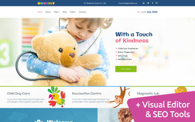 Reszponzív Kidsonet - Kids Medical Clinic Moto CMS 3 sablon 100707