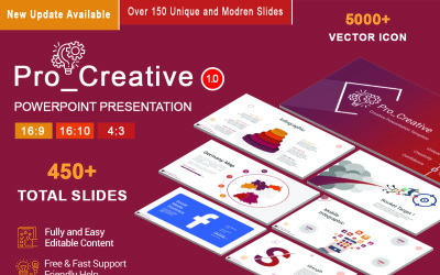 "Pro_Creative" - адаптивний PowerPoint шаблон №100954