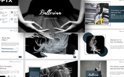 Шаблон PowerPoint для презентації балерини
