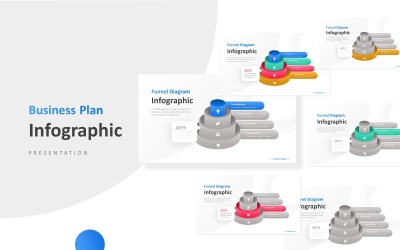Шаблон PowerPoint для презентації кроків бізнес-воронки 2019 року