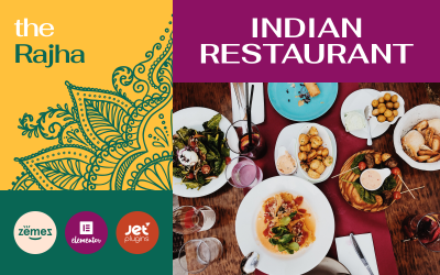 Rajha - Tema de WordPress para restaurantes indios, ideal para sitios web de establecimientos gastronómicos.