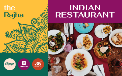 Rajha - Indisch restaurant WordPress-thema