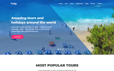 Тюльпан - шаблон цільової сторінки туристичного агентства