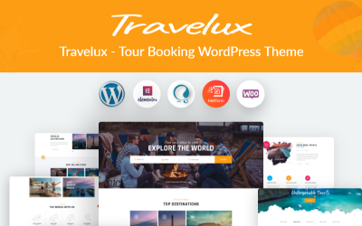 Bootstrap motyw WordPress Travelux - Tour Booking #101185