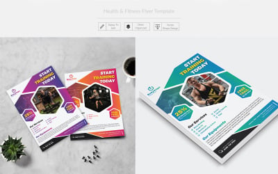 Flyer Health &amp;amp; Fitness - Modello di identità aziendale