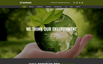 Modello PSD #101183 "Jama Recycles - Waste Management and Recycling PSD Template"