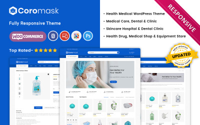 Coromask - Premium-medicinskt responsivt WooCommerce-tema