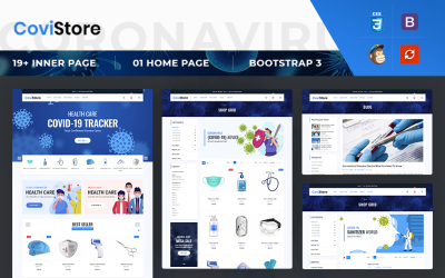 CoviStore - шаблон веб-сайта электронной коммерции медицинского магазина