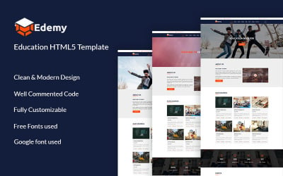 Edemy - modelo de site HTML5 educacional