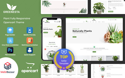 Responsive Greenesta Organic - Food & Grocery Store OpenCart Template #101270