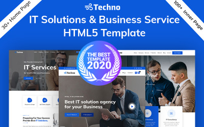 Responsivt Techno-IT Solution & Business Consulting Website Template Hemsidemall #101273