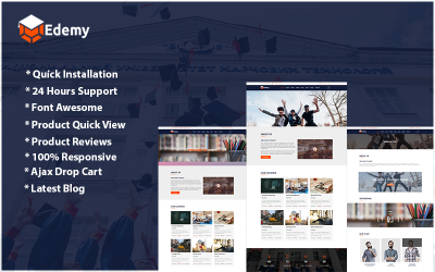 Reszponzív Edemy - Education HTML5 Website Template Weboldal sablon 101271