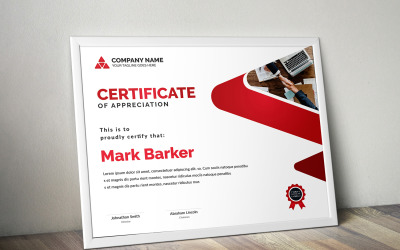 Moderní šablona certifikátu