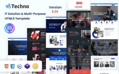 Techno: la migliore soluzione IT e il modello HTML5 multiuso