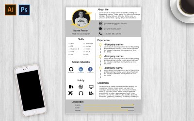 for mobile developer / PSD / AI / ESP Resume Template