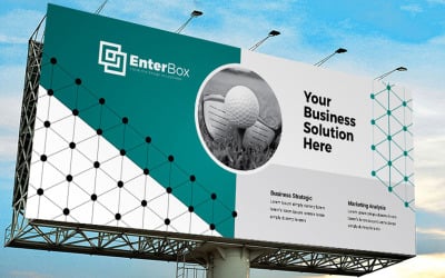 Professional Business Billboard Banner With Paste Accent