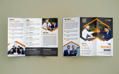 Trojnásobný design brožury - šablona Corporate Identity