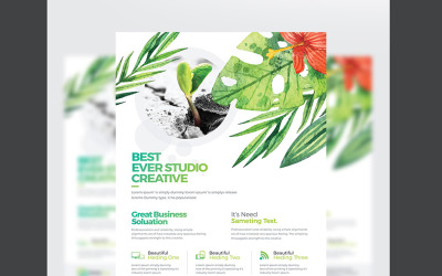 WaterColor Creative Clean Business Flyer - Corporate Identity Template