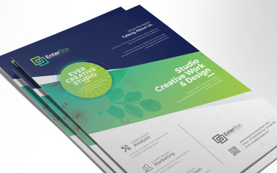 WaterColor Creative Clean Flyer Design - Modelo de identidade corporativa