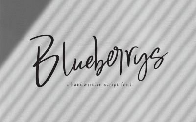 Carattere della firma di Blueberrys