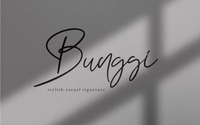 Carattere firma Bunggi