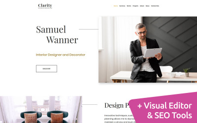 Clarity - Modello di Interior Design Moto CMS 3