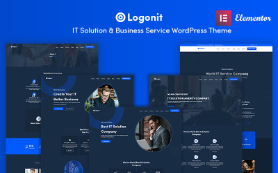 Responsive Logonit - IT Solutions and Business Service Wordpress #101473