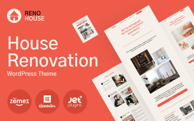 RenoHouse - Tema de WordPress para sitio web de proyectos de construcción moderna