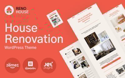 RenoHouse - Thème WordPress pour entreprises de construction et de projets immobiliers