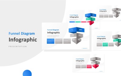 Шаблон PowerPoint для презентації діаграми 3D бізнес-воронки