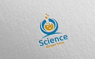 Vědecká a výzkumná laboratoř Design 5 Logo šablona